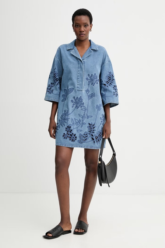 MUNTHE sukienka jeansowa BELLAR 261130626113 niebieski SS26