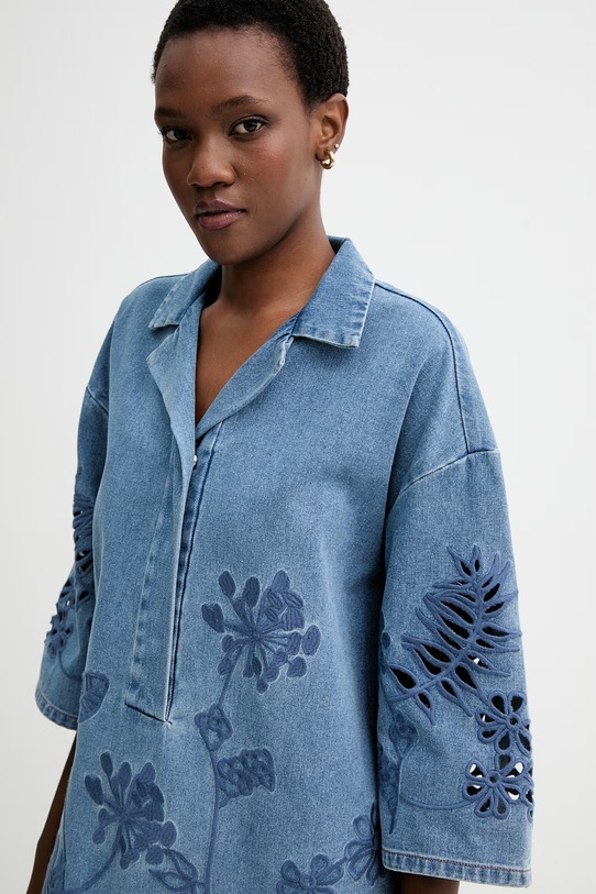 MUNTHE sukienka jeansowa BELLAR niebieski 261130626113