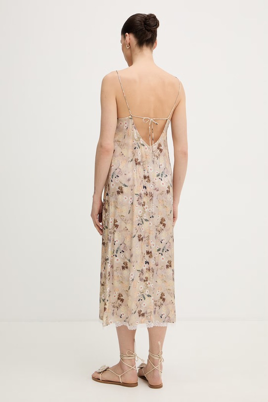 Odzież MUNTHE sukienka letnia z wiskozy BARIKA SLIP 261131126123 beżowy