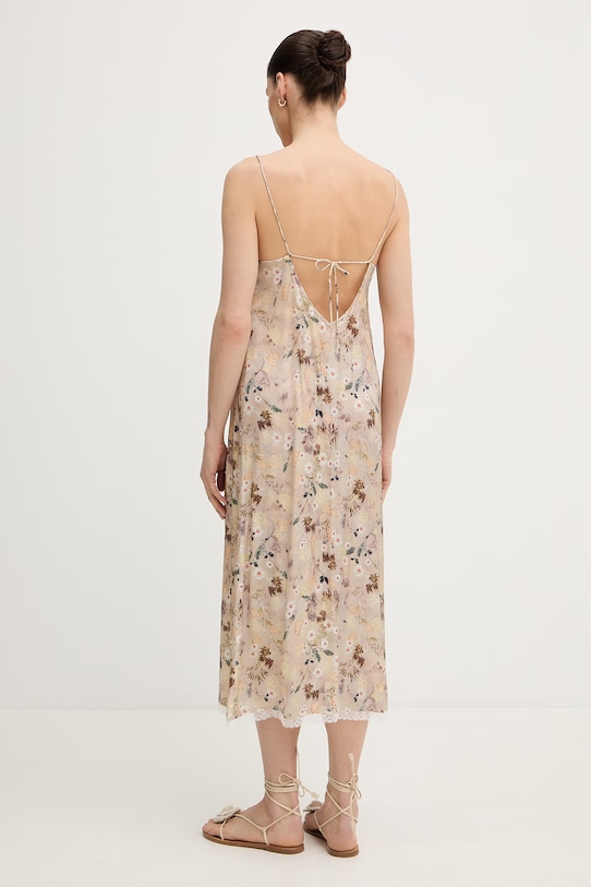 Odzież MUNTHE sukienka letnia z wiskozy BARIKA SLIP 261131126123 beżowy