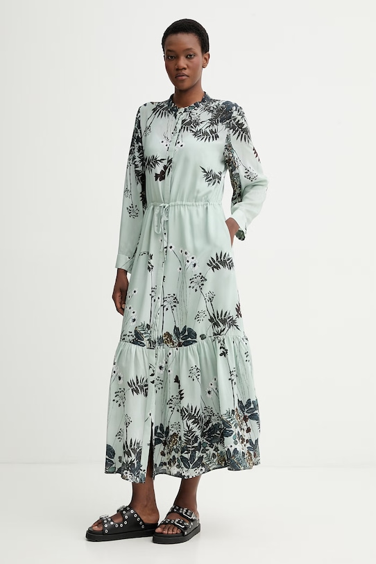 MUNTHE vestito con seta BERNADETTE 261131726131 turchese SS26