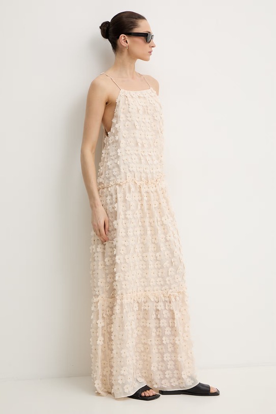 MUNTHE sukienka BOHDANA 261132426124 beżowy SS26