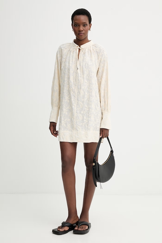 MUNTHE sukienka BETULLI 261132826127 beżowy SS26