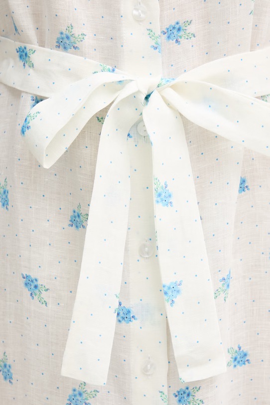 The Sleeper sukienka letnia lniana BRDR01F103N beżowy