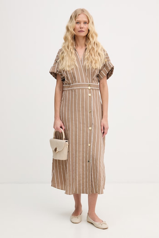 Lola Casademunt sukienka MS2616037 brązowy SS26