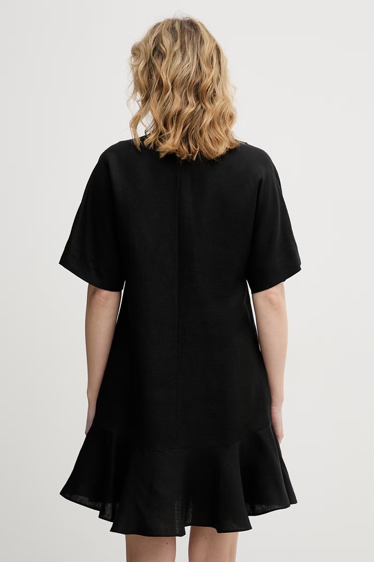 Odzież Karl Lagerfeld sukienka z lnem B2W13028 czarny