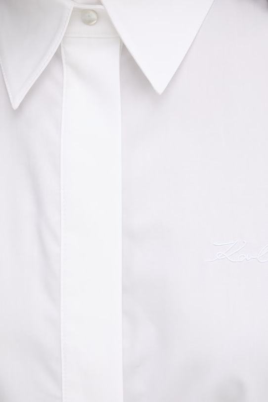 Karl Lagerfeld sukienka koszulowa bawełniana B2W13017 biały