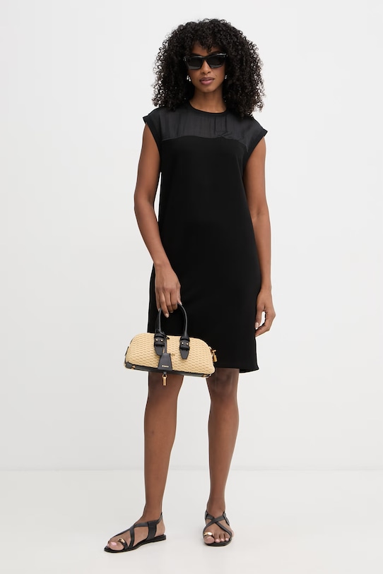 Karl Lagerfeld šaty s viskózou B2W13033 černá SS26