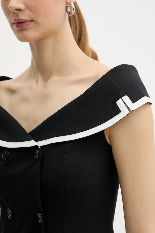 Karl Lagerfeld sukienka z dodatkiem wełny B2W13002 czarny