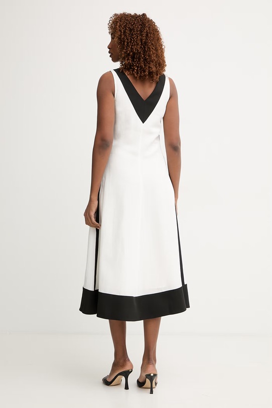 Oblečení Karl Lagerfeld šaty s lyocellem B2W13026 bílá