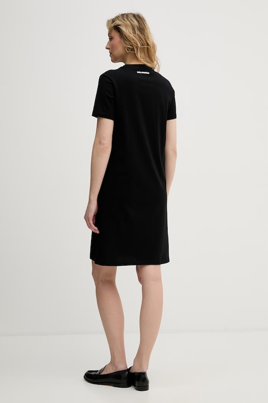 Karl Lagerfeld sukienka bawełniana B2W13071 czarny SS26
