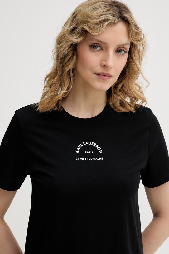 Odzież Karl Lagerfeld sukienka bawełniana B2W13071 czarny