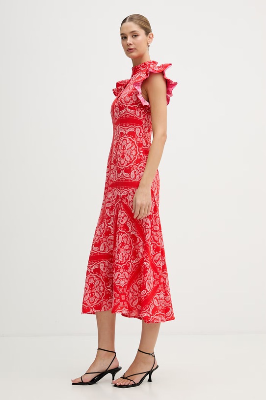 Never Fully Dressed sukienka NFDDR3261 czerwony SS26