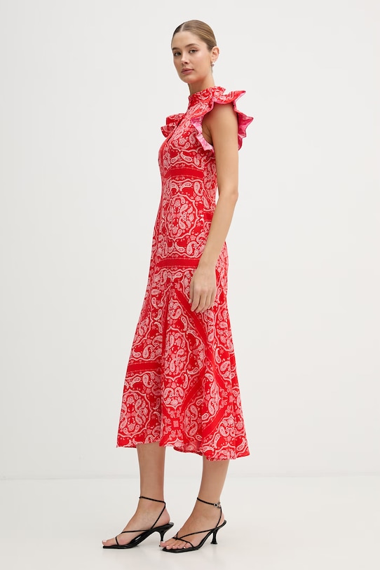 Never Fully Dressed sukienka NFDDR3261 czerwony SS26
