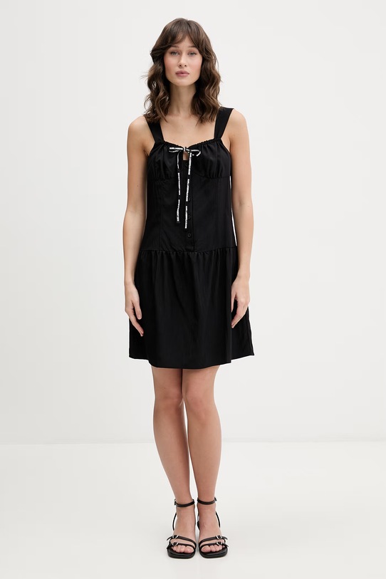 Karl Lagerfeld Jeans vestito in viscosa B2W13037 nero SS26