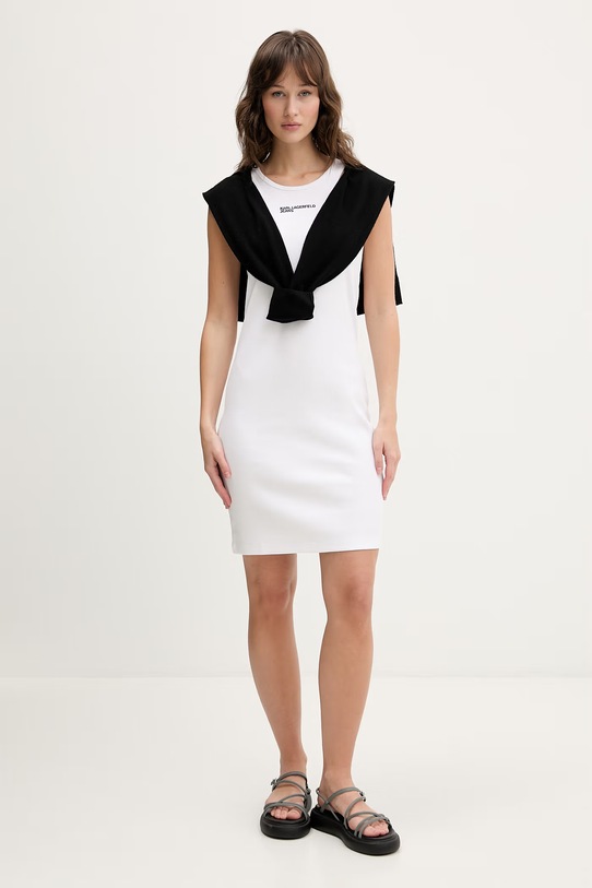 Haljina Karl Lagerfeld Jeans B2W13046 bijela SS26