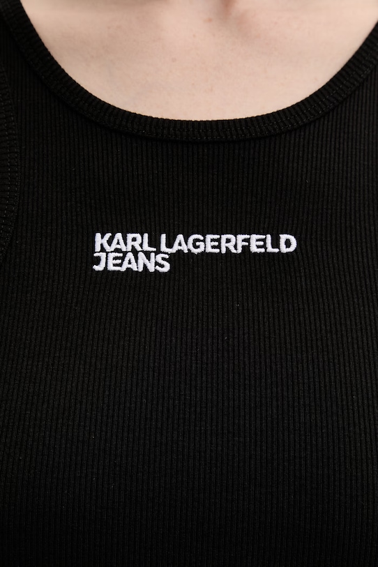 Karl Lagerfeld Jeans sukienka letnia bawełniana z elastanem B2W13046 czarny