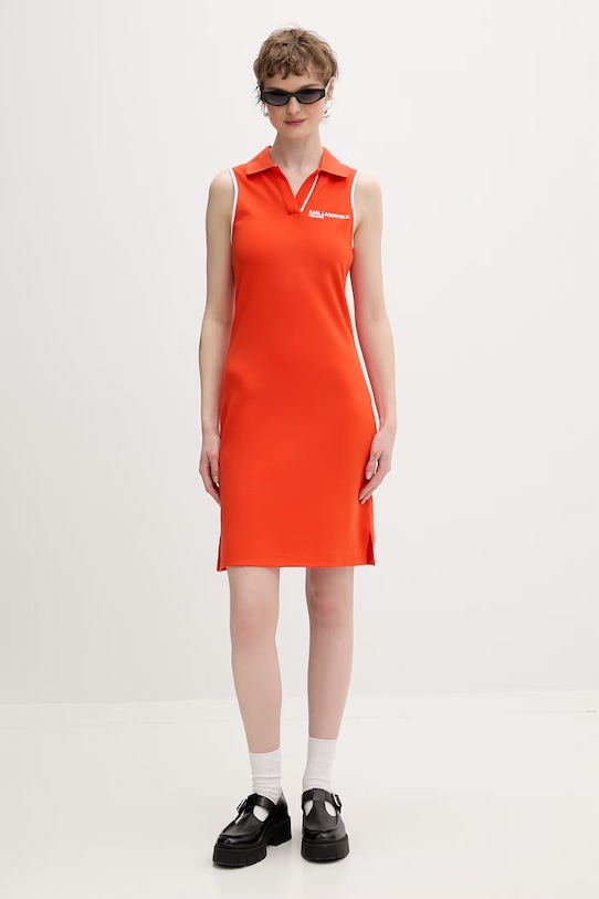 Karl Lagerfeld Jeans sukienka B2W13047 pomarańczowy SS26