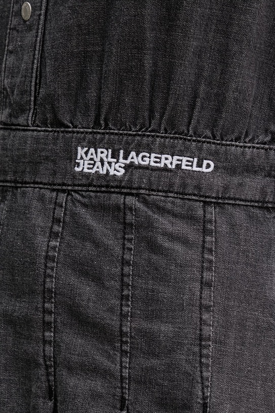 Karl Lagerfeld Jeans šaty s rozšíreným strihom rifľové B2W13053 sivá