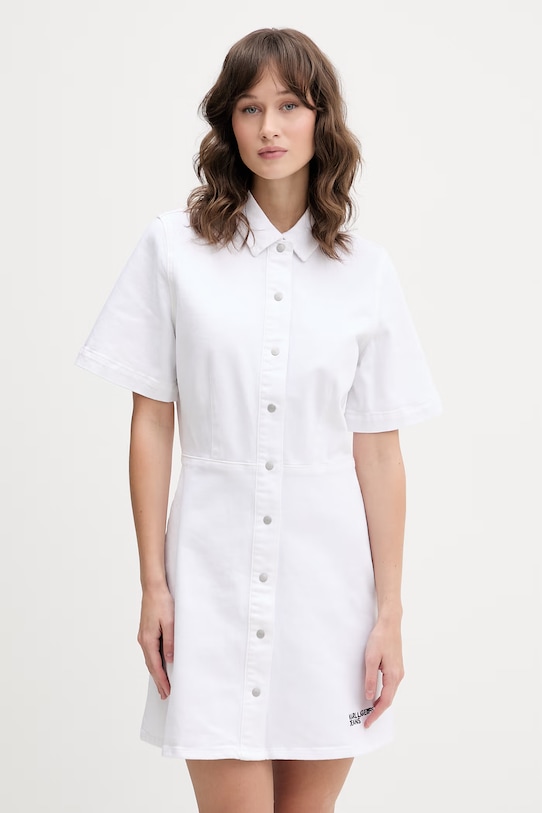 Karl Lagerfeld Jeans haljina traper bijela B2W13056