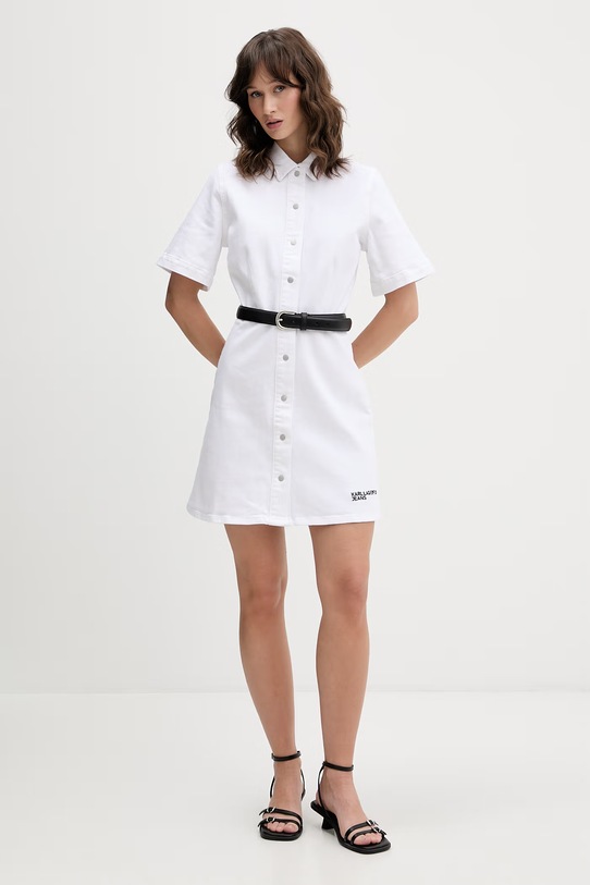 Karl Lagerfeld Jeans haljina traper B2W13056 bijela SS26