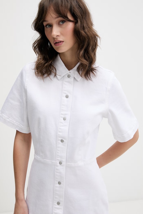 Karl Lagerfeld Jeans haljina traper bijela B2W13056