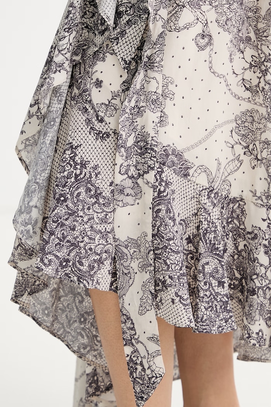 Blugirl Blumarine asymetrické šaty s viskózou RA6127.T523A