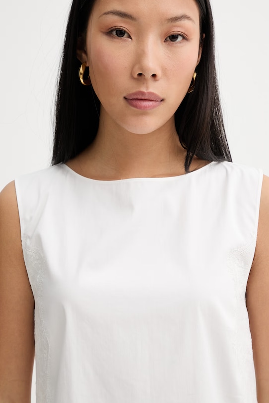 Blugirl Blumarine sukienka z bawełną biały RA6194.T544A