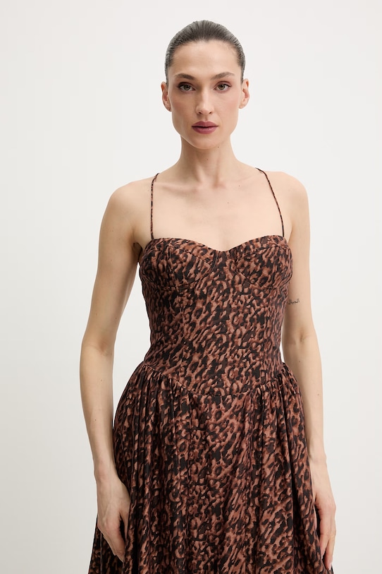 Bardot sukienka 59786DB3 brązowy