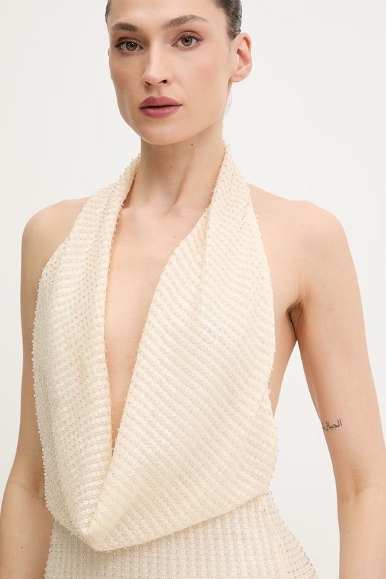 Bardot sukienka beżowy 59814DB2