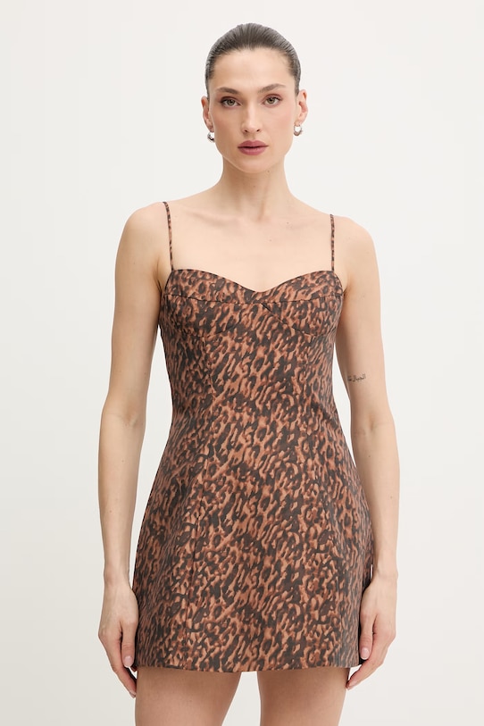 Bardot sukienka casual brązowy 59817DB1