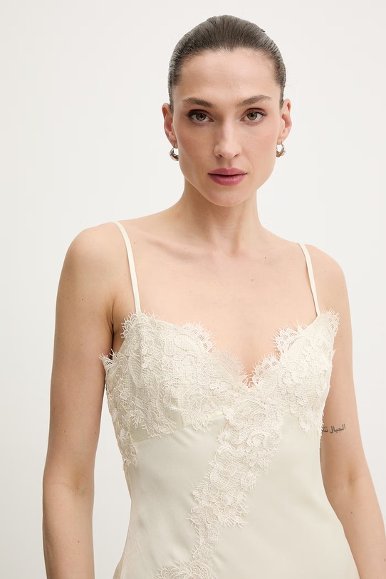 Bardot sukienka beżowy 60229DB