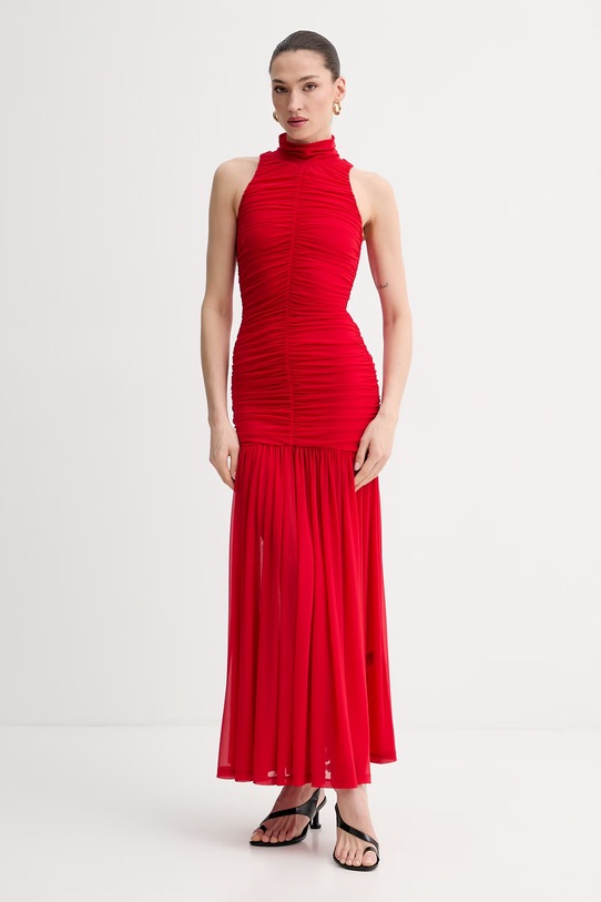 Bardot sukienka czerwony 60254DB