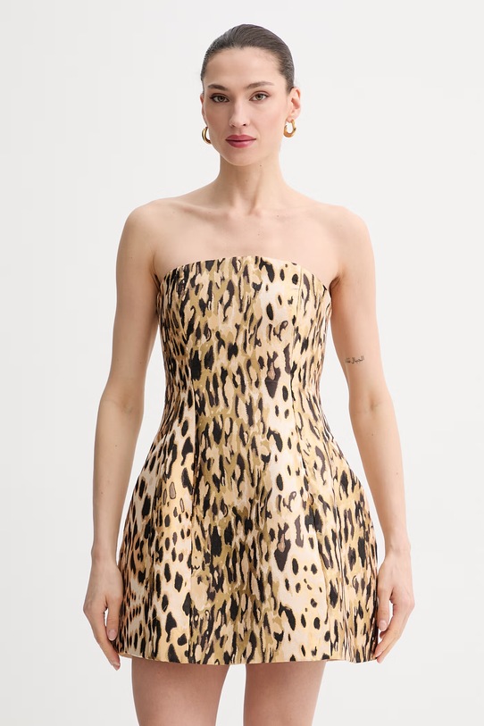 Bardot sukienka złoty 60314DB1