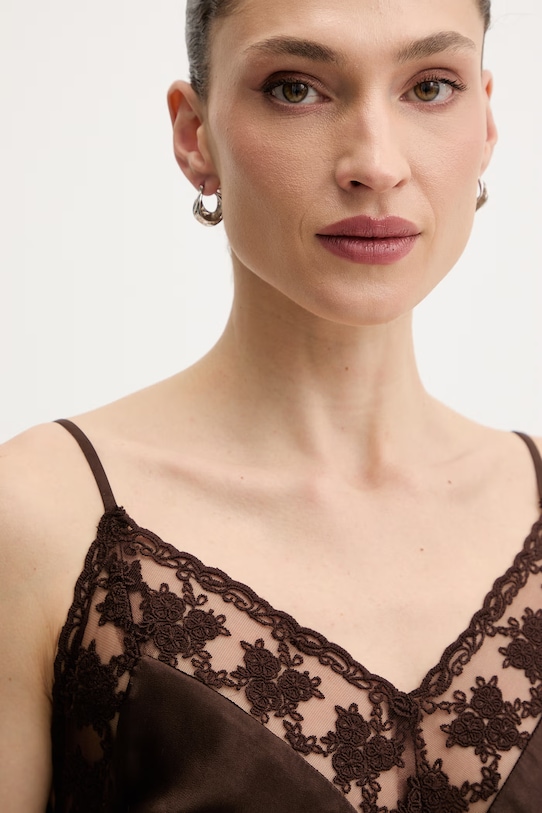 Bardot sukienka brązowy 60322DB