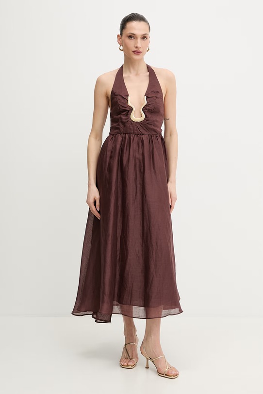 Bardot sukienka 60361DB brązowy SS26