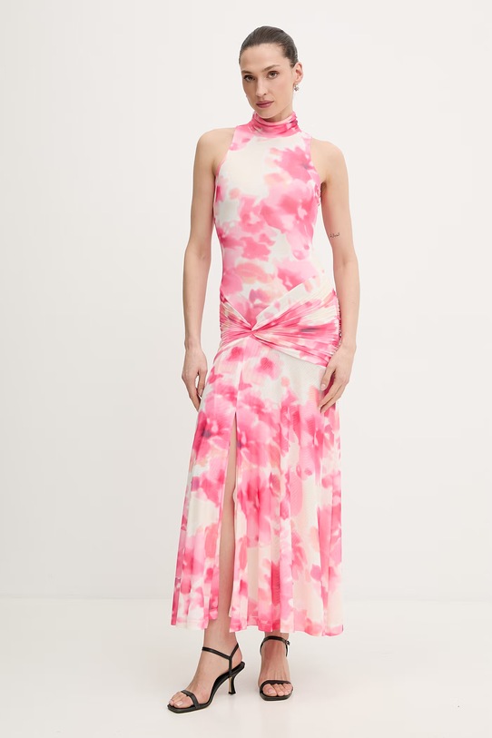 Bardot sukienka wzorzyste różowy 60373DB3