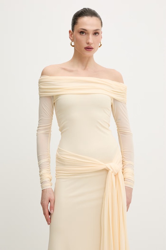 Bardot sukienka beżowy 60387DB