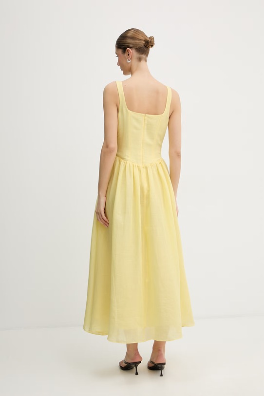 Odzież Bardot sukienka princeska z bawełną 60309DB żółty