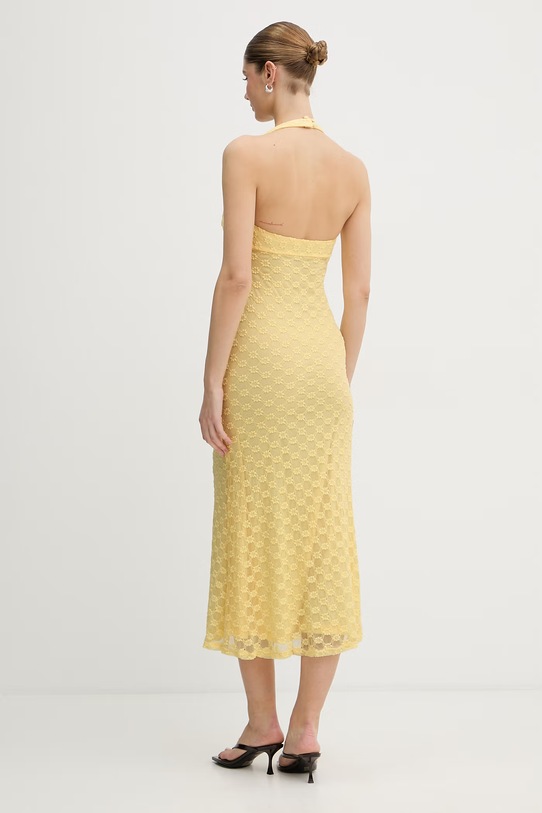 Odzież Bardot sukienka z bawełną 60397DB żółty