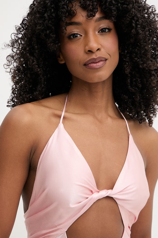 Bardot sukienka bieliźniana z wiskozy różowy 60347DB