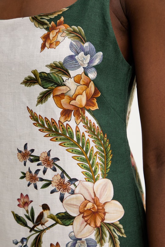 Farm Rio vestito di lino 358188 verde