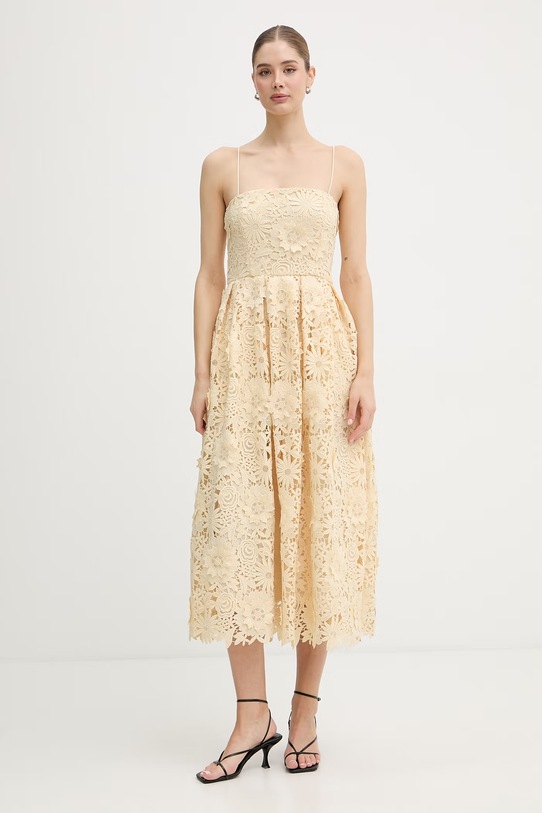 Rotate sukienka gorsetowa żółty 1156231366