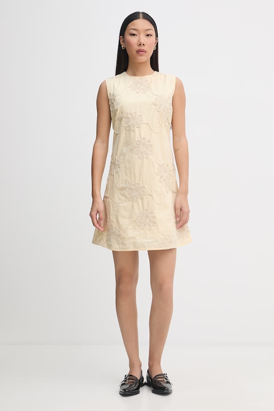 Rotate sukienka bawełniana 1155591366 żółty SS26