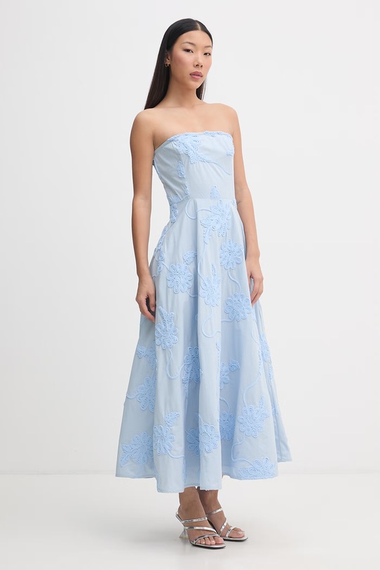 Rotate sukienka rozkloszowana 1155602000 niebieski SS26