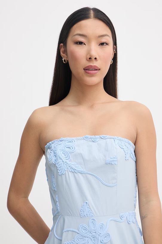 Rotate sukienka rozkloszowana niebieski 1155602000