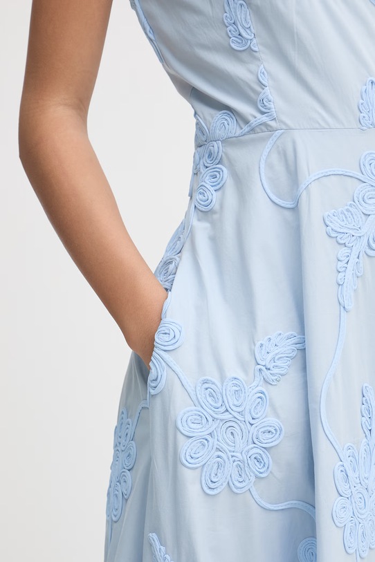 Rotate sukienka rozkloszowana 1155602000 niebieski