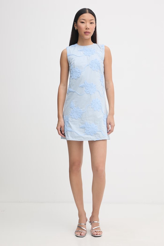 Rotate sukienka letnia bawełniana 1155592000 niebieski SS26