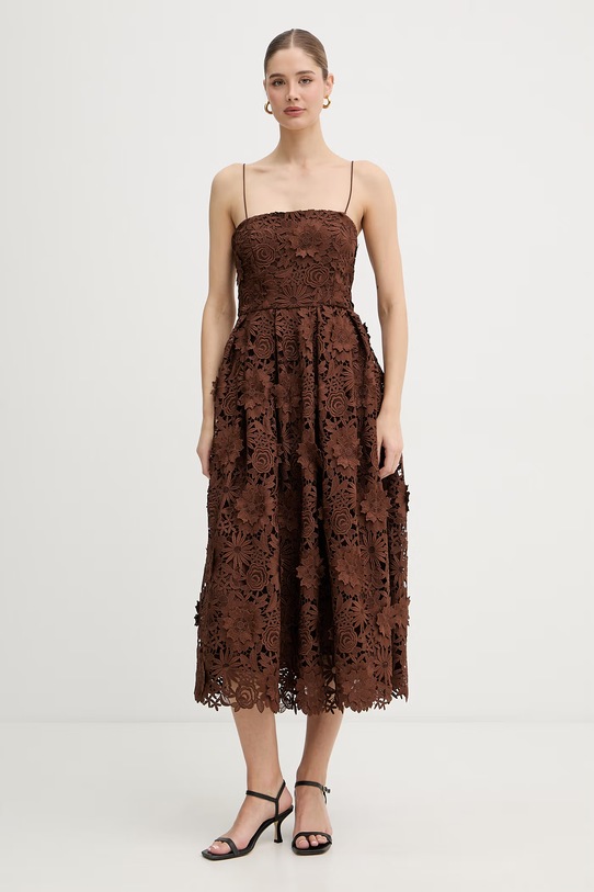 Rotate sukienka brązowy 1156232037