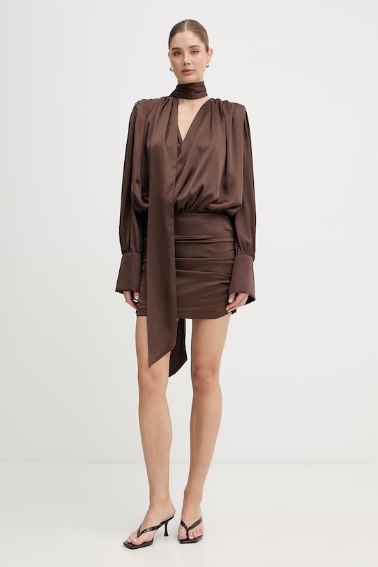 Rotate Sukienka 1159082037 brązowy SS26